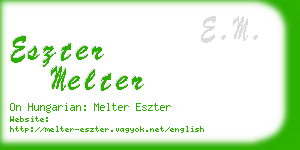 eszter melter business card